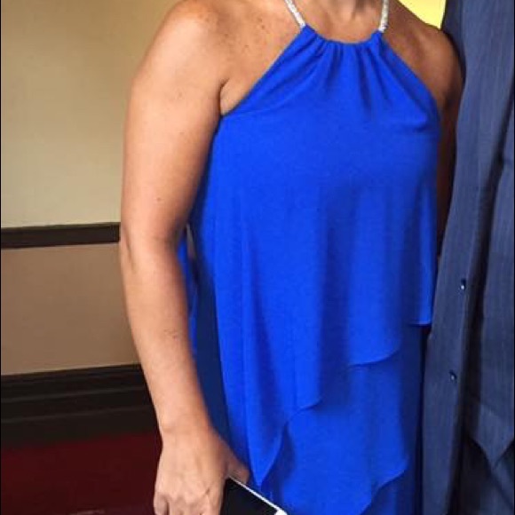 Laundry by Shelli Segal Jewel neck chiffon gown - Picture 2 of 4